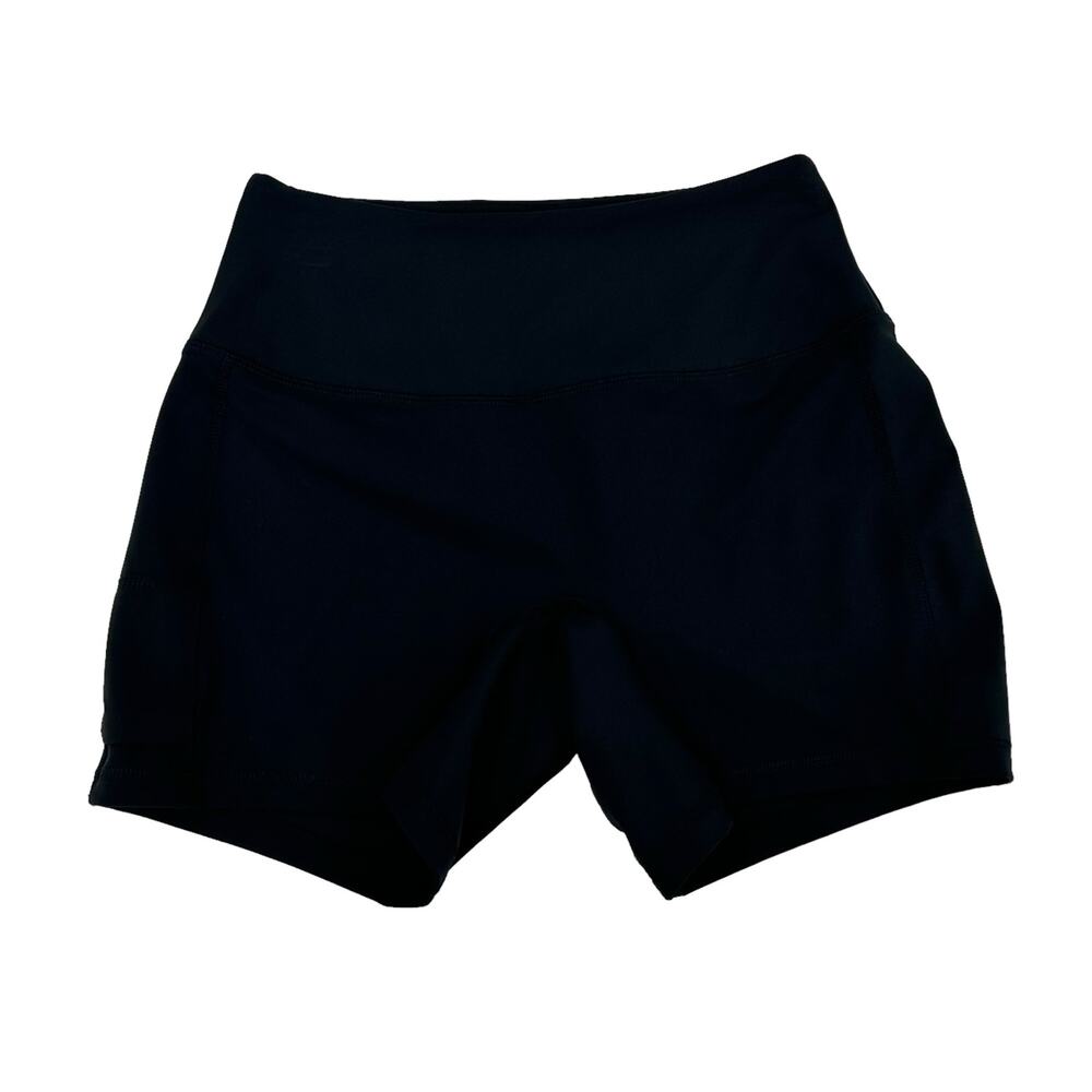 Peter Millar Ladies Black Recycled Polyester Blend Pull On Biker Shorts Small